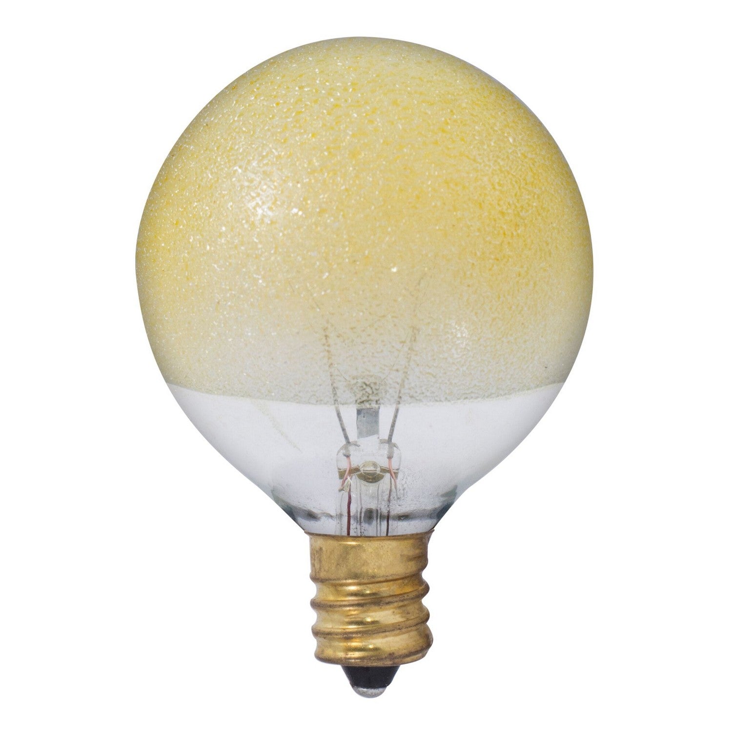 Light Bulb from the Crystal Collection in Amber Ice Finish by Bulbrite