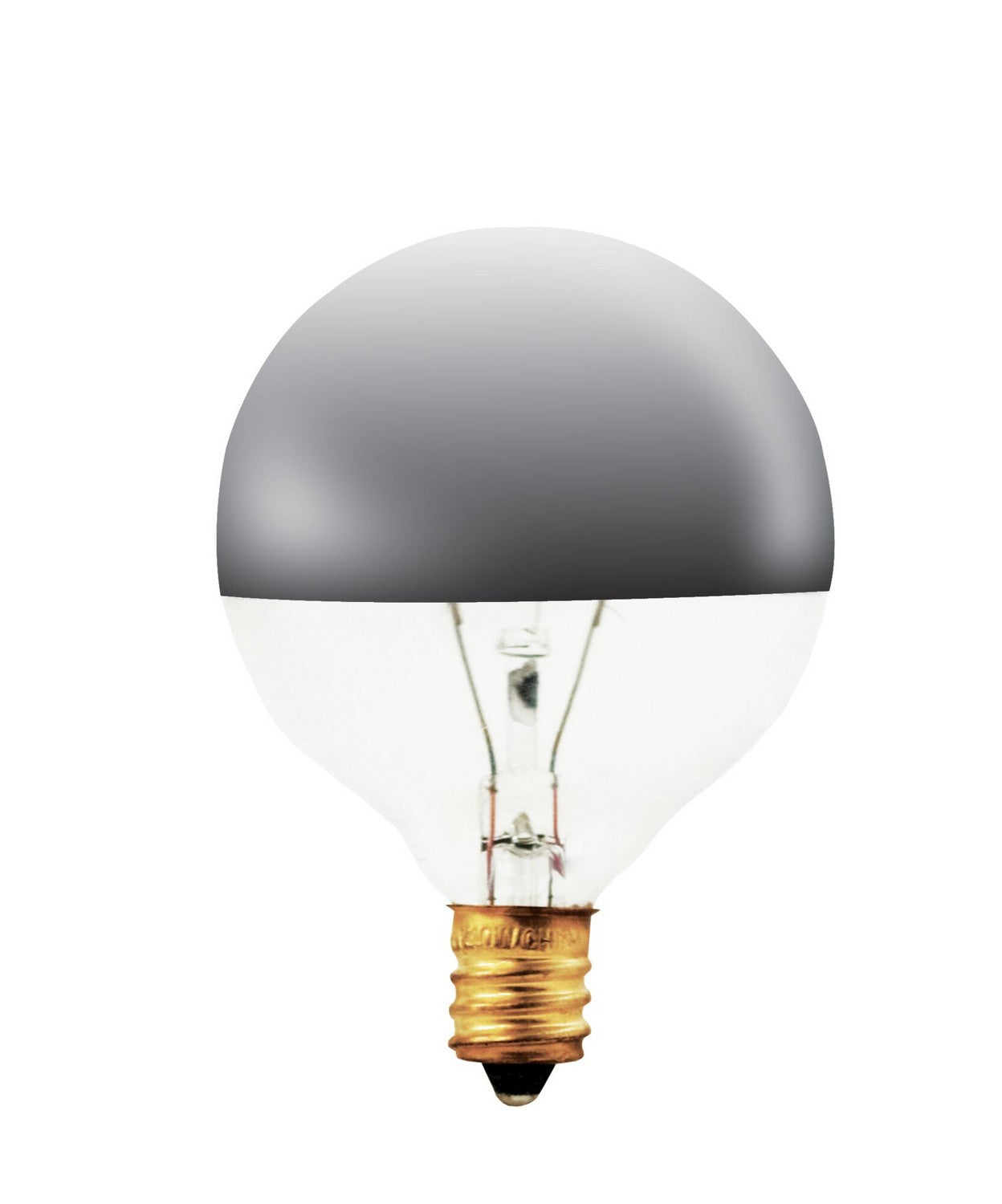 Light Bulb from the Half Collection in Half Chrome Finish by Bulbrite