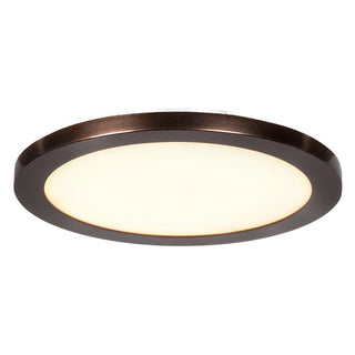 Buy brushed-steel-with-acrylic-lens-glass-and-white-shade Disc Outdoor (Damp) Flush Mount Ceiling Light by Access