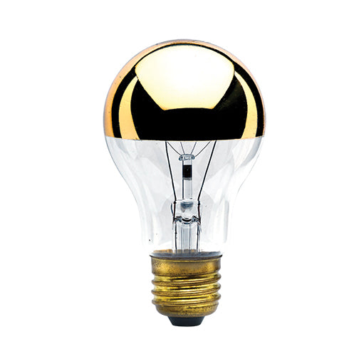 Light Bulb from the Half Collection in Half Gold Finish by Bulbrite
