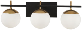 Buy weathered-black-with-autumn-gold-with-etched-opal-glass-and-white-shade Alluria Vanity by George Kovacs