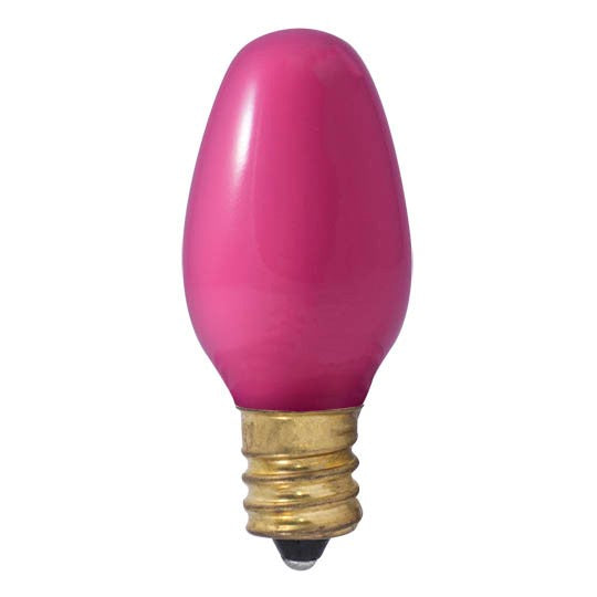 Light Bulb from the Holiday, Collection in Ceramic Pink Finish by Bulbrite