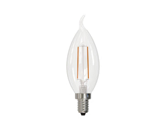 Flame Tip 2 Watt E12 CA10 120V IndoorLED 2700k Light Bulb by Bulbrite