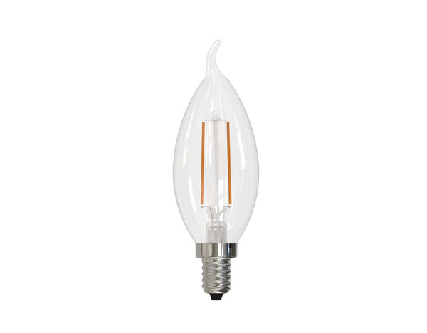 Flame Tip 2 Watt E12 CA10 120V IndoorLED 2700k Light Bulb by Bulbrite