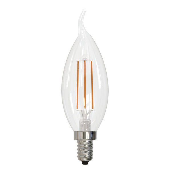 Flame Tip 4 Watt E12 CA10 120.00V LED 3000k Light Bulb by Bulbrite