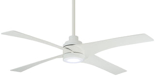 Buy flat-white-finish-with-flat-white-blades Swept Ceiling Fan with Light by Minka Aire