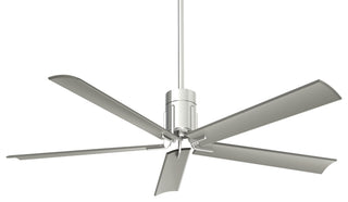 Buy polished-nickel-finish-with-silver-blades Clean Ceiling Fan with Light by Minka Aire