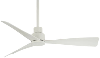 Buy flat-white-finish-with-flat-white-blades Simple Outdoor (Wet) Ceiling Fan by Minka Aire
