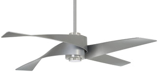Buy brushed-nickel-with-silver-blades-finish-with-silver-blades Artemis IV Ceiling Fan with Light by Minka Aire