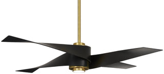Buy soft-brass-with-matte-black-blades-finish-with-matte-black-blades Artemis IV Ceiling Fan with Light by Minka Aire