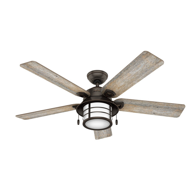 Key Biscayne Outdoor (Damp) Ceiling Fan with Light by Hunter