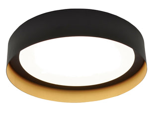 Buy black-and-gold-with-black-gold-steel-glass Reveal Outdoor (Damp) Flush Mount Ceiling Light by AFX Lighting