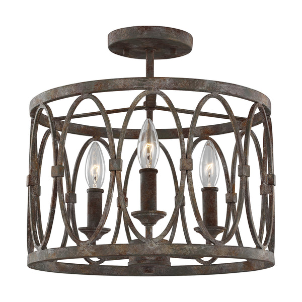 Patrice Outdoor (Damp) Semi-Flush Mount Ceiling Light by Visual Comfort Studio