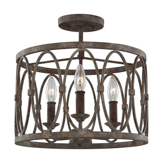 Patrice Outdoor (Damp) Semi Flush Mount Light by Visual Comfort Studio