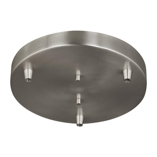 Buy brushed-nickel Multi-Port Canopy Outdoor (Damp) Steel Three Light Cluster Canopy Accents by Generation Lighting