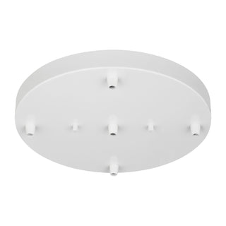 Multi-Port Canopy Outdoor (Damp) Steel Five Light Cluster Canopy Accents by Generation Lighting