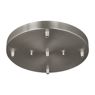 Buy brushed-nickel Multi-Port Canopy Outdoor (Damp) Steel Five Light Cluster Canopy Accents by Generation Lighting