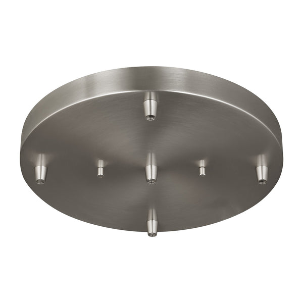 Multi-Port Canopy Outdoor (Damp) Steel Five Light Cluster Canopy Accents by Generation Lighting