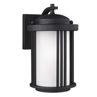 Buy black-with-satin-etched-glass Crowell Outdoor (Wet) Wall Lantern by Generation Lighting