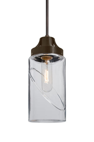 Buy bronze-with-clear-glass-and-clear-shade Blink Pendant by Besa