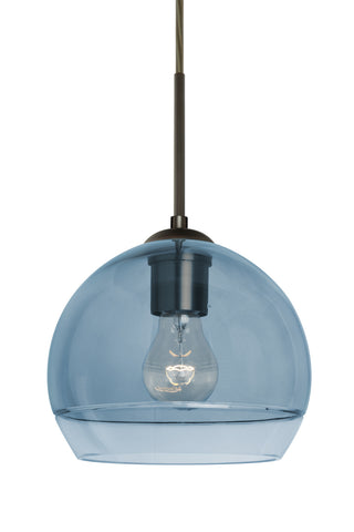 Buy bronze-with-blue-clear-glass Ally Pendant by Besa