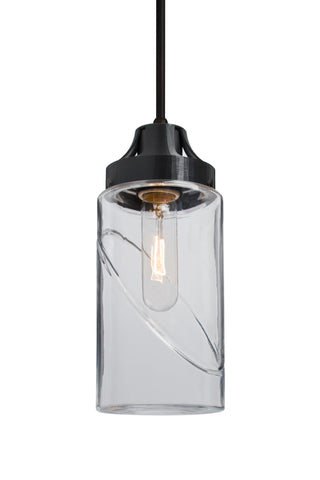 Buy black-with-clear-glass Blink Pendant by Besa