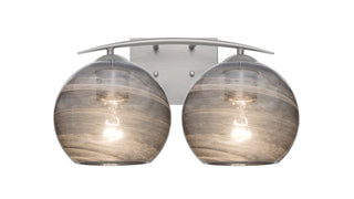 Buy satin-nickel-with-vapor-smoke-glass Jilly Vanity by Besa