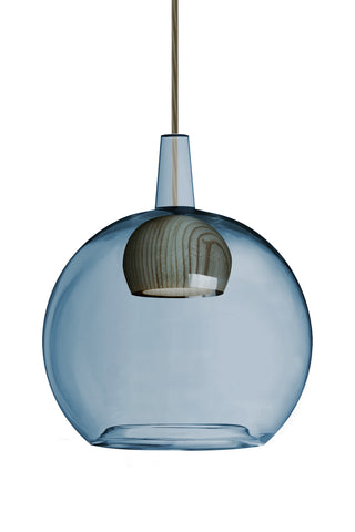 Buy bronze-with-blue-natural-glass Benji Pendant by Besa