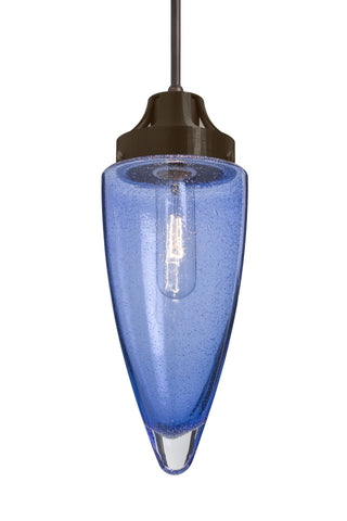 Buy bronze-with-blue-bubble-glass Sulu Pendant by Besa