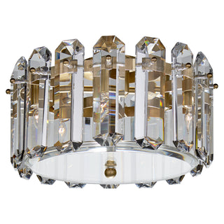 Buy hand-rubbed-antique-brass-with-crystal-glass-and-clear-shade Bonnington Outdoor (Damp) Flush Mount Ceiling Light by Visual Comfort Signature