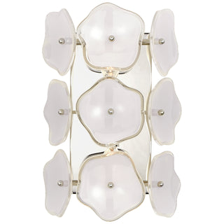 Buy polished-nickel-with-cream-tinted-glass-glass Leighton Outdoor (Damp) Sconce by Visual Comfort Signature