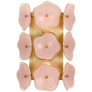 Buy soft-brass-with-blush-tinted-glass-glass Leighton Outdoor (Damp) Sconce by Visual Comfort Signature