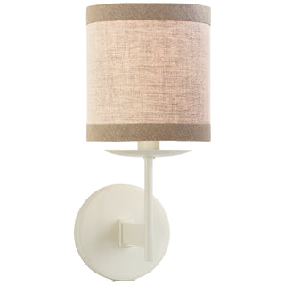 Buy light-cream-with-5-5-x-5-5-x-6-natural-linen-glass-and-natural-cream-shade Walker Sconce by Visual Comfort Signature