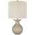 Dove Grey with 13.75" x 13.75" x 12.5" Cream Linen Glass and Natural/Cream Shade