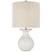 New White with 13.75" x 13.75" x 12.5" Cream Linen Glass