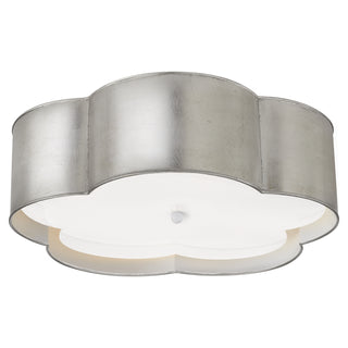 Buy burnished-silver-leaf-and-white Bryce Outdoor (Damp) Flush Mount Ceiling Light by Visual Comfort Signature