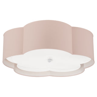 Buy pink-and-white-with-frosted-acrylic-glass-and-purple-shade Bryce Outdoor (Damp) Flush Mount Ceiling Light by Visual Comfort Signature