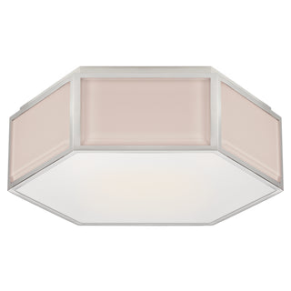Buy blush-and-polished-nickel Bradford Outdoor (Damp) Flush Mount Ceiling Light by Visual Comfort Signature