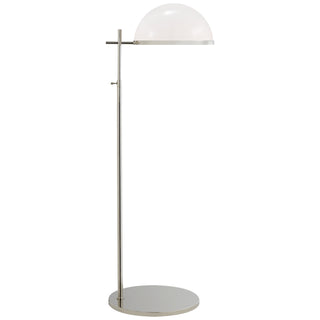 Buy polished-nickel-with-white-glass-glass Dulcet Floor Lamp by Visual Comfort Signature