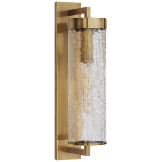 Buy antique-burnished-brass-with-crackle-glass-glass Liaison Outdoor (Wet) Wall Lantern by Visual Comfort Signature