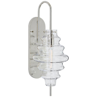 Buy polished-nickel-with-clear-glass-glass Tableau Outdoor (Damp) Sconce by Visual Comfort Signature