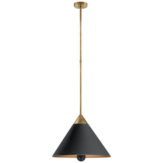 Buy antique-burnished-brass-with-black-glass Cleo Outdoor (Damp) Pendant by Visual Comfort Signature