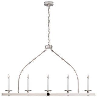 Buy polished-nickel Launceton Outdoor (Damp) Pendant by Visual Comfort Signature