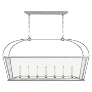 Buy polished-nickel-with-clear-glass-glass Riverside Outdoor (Damp) Pendant by Visual Comfort Signature