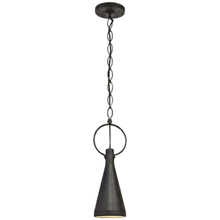 Buy natural-rusted-iron-with-aged-iron-glass-and-metal-shade Limoges Outdoor (Damp) Pendant by Visual Comfort Signature