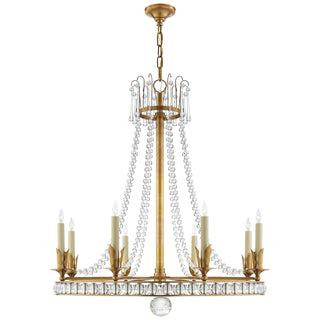 Buy hand-rubbed-antique-brass-and-clear-shade Regency Chandelier by Visual Comfort Signature