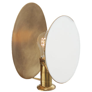 Buy hand-rubbed-antique-brass-with-linen-glass Osiris Sconce by Visual Comfort Signature