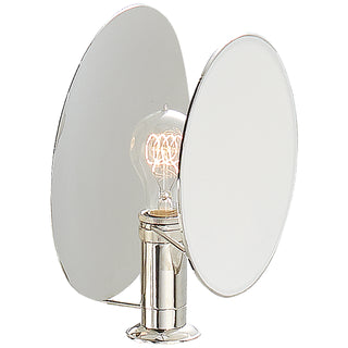 Buy polished-nickel-with-linen-glass Osiris Sconce by Visual Comfort Signature