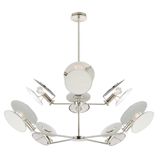 Buy polished-nickel-with-linen-glass-and-natural-cream-shade Osiris Chandelier by Visual Comfort Signature