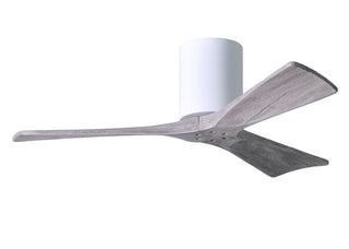 Buy gloss-white-finish-with-barn-wood-tone-blades Irene-H Hugger Ceiling Fan by Matthews Fan Company
